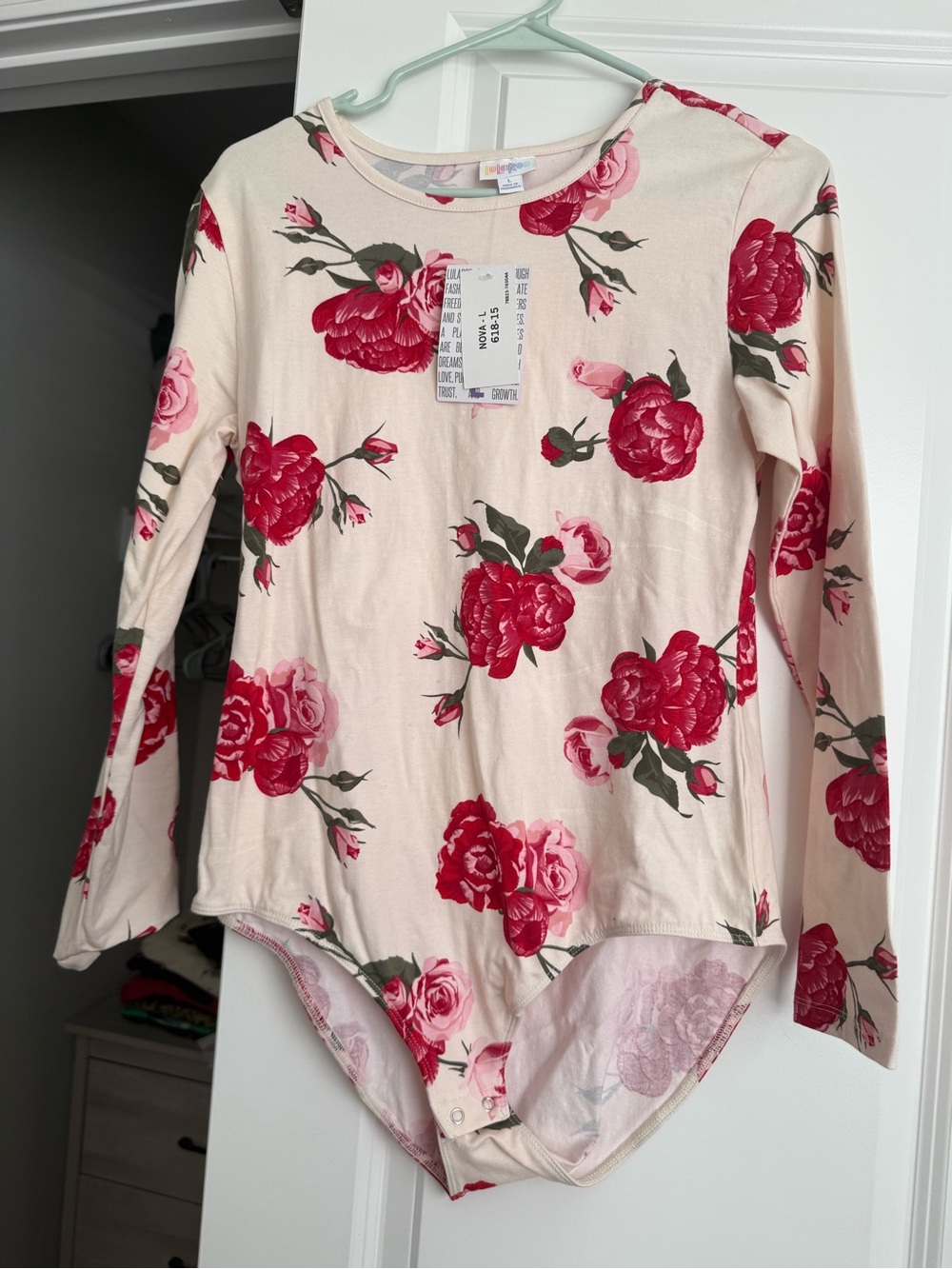 NWT Lularoe large nova floral bodysuit